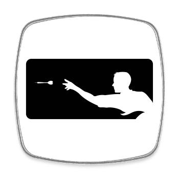 dartsport dart - Viereckiger Kühlschrankmagnet - Weiß - Vorne