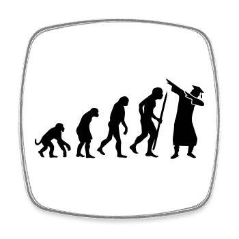 Evolution dab dabbing graduation college student - Magnet carré - blanc - Devant
