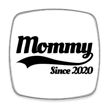 Mommy since 2020 mère grossesse annonce bébé - Magnet carré - blanc - Devant
