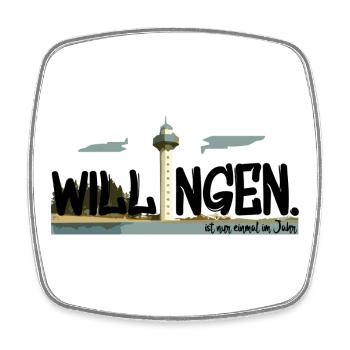 Willingen est seulement une fois par an - Magnet carré - blanc - Devant