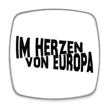 Frankfurt - Im Herzen von Europa - Viereckiger Kühlschrankmagnet - Weiß - Vorne