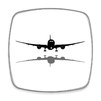 airliner - Square fridge magnet - white - Front