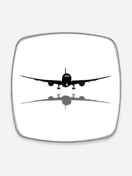 airliner - Square fridge magnet - white