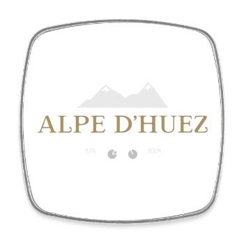 Alpe D'Huez - Viereckiger Kühlschrankmagnet - Weiß - Vorne
