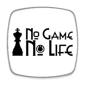 No Game No Life Statement - Viereckiger Kühlschrankmagnet - Weiß - Vorne