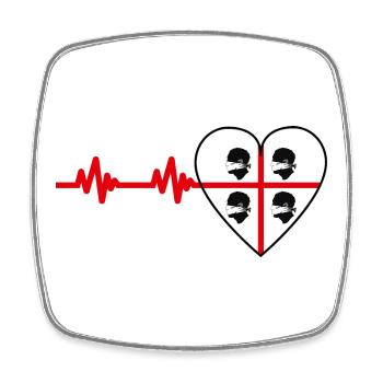 4 Mori Masked Pulse - Square fridge magnet - white - Front