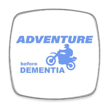 MOTORBIKE ADVENTURE - Square fridge magnet - white - Front