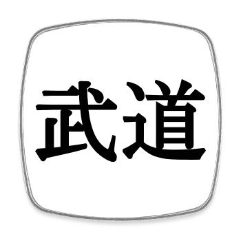 Budo-Bezeichnung für die japanischen Kampfkünste in ka - Viereckiger Kühlschrankmagnet - Weiß - Vorne