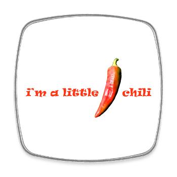 i m a little chili - Viereckiger Kühlschrankmagnet - Weiß - Vorne