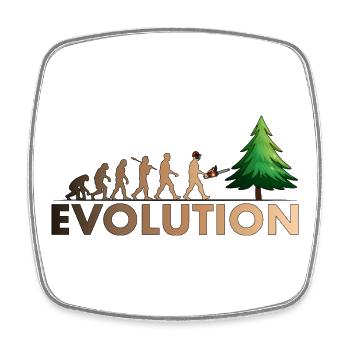 Couleur de l'évolution de la tronçonneuse - Magnet carré - blanc - Devant