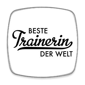 beste trainerin der welt - Viereckiger Kühlschrankmagnet - Weiß - Vorne