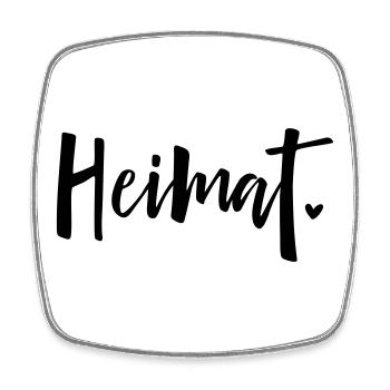 Heimat Herz Liebe Zuhause - Viereckiger Kühlschrankmagnet - Weiß - Vorne