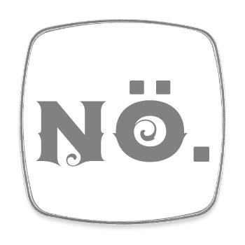 Nö - Viereckiger Kühlschrankmagnet - Weiß - Vorne