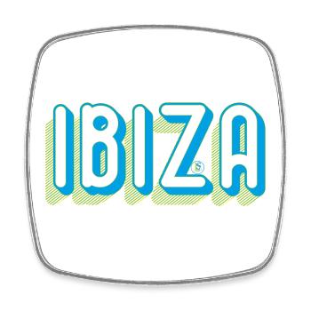 Ibiza - Magnet carré - blanc - Devant