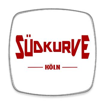 Südkurve Köln - Viereckiger Kühlschrankmagnet - Weiß - Vorne