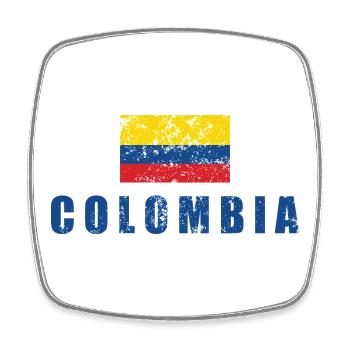Colombie - Magnet carré - blanc - Devant