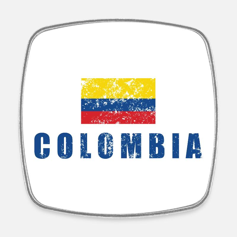 Colombie - Magnet carré - blanc