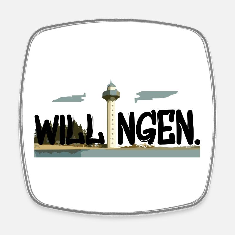 Willingen 20210628 - Viereckiger Kühlschrankmagnet - Weiß