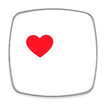 I Heart Hot Mums - Square fridge magnet - white - Front