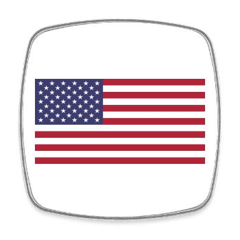 Show off your colors - United States - Square fridge magnet - white - Front
