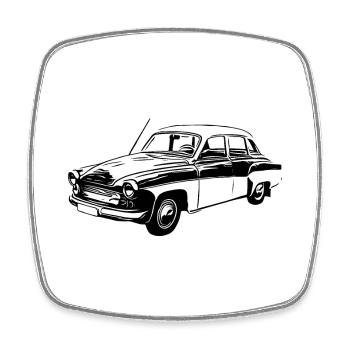 Wartburg 311 - Square fridge magnet - white - Front