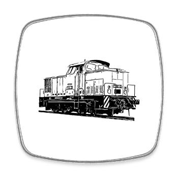 V 60 Diesel Locomotive - Square fridge magnet - white - Front