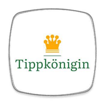 Tippkönigin - Geschenk für Tippspiel Gewinnerin - Viereckiger Kühlschrankmagnet - Weiß - Vorne