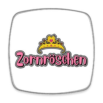 Zornröschen - Viereckiger Kühlschrankmagnet - Weiß - Vorne