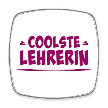 coolste lehrerin - Viereckiger Kühlschrankmagnet - Weiß - Vorne
