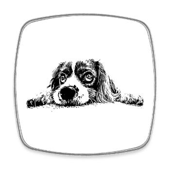 Cocker Spaniel - Magnet carré - blanc - Devant