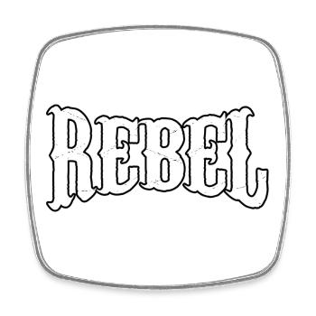 rebel dieb rowdy rebell bandit hustler gang crime - Viereckiger Kühlschrankmagnet - Weiß - Vorne