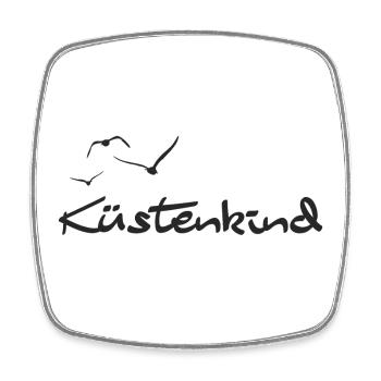 Küstenkind - Viereckiger Kühlschrankmagnet - Weiß - Vorne