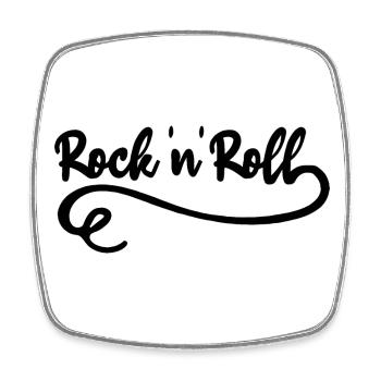 Rock 'n' Roll Hardrock Musik Rocker - Viereckiger Kühlschrankmagnet - Weiß - Vorne