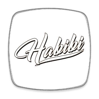 habibi liebling schatz freundin beste besti liebe - Viereckiger Kühlschrankmagnet - Weiß - Vorne