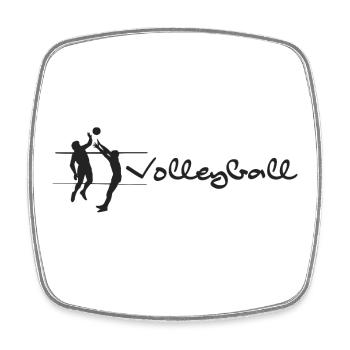 Volleyball - Viereckiger Kühlschrankmagnet - Weiß - Vorne