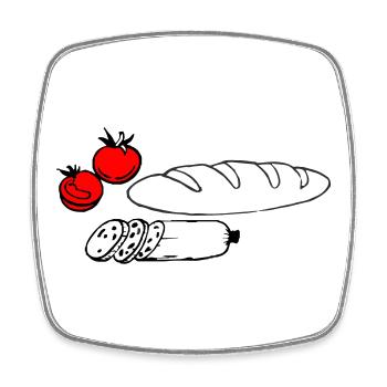Vespers - Square fridge magnet - white - Front