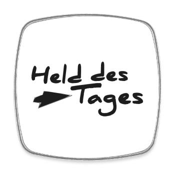 Held des Tages - Viereckiger Kühlschrankmagnet - Weiß - Vorne