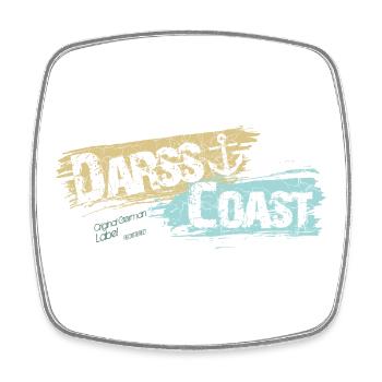 DarssCoast - Original Brand - Viereckiger Kühlschrankmagnet - Weiß - Vorne