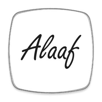 Alaaf - Viereckiger Kühlschrankmagnet - Weiß - Vorne
