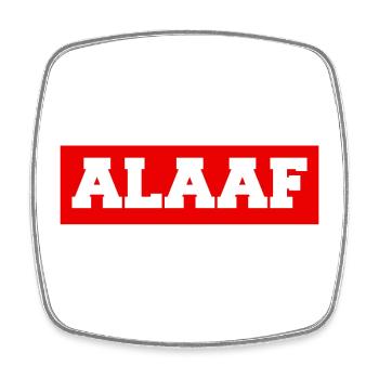 ALAAF - Viereckiger Kühlschrankmagnet - Weiß - Vorne