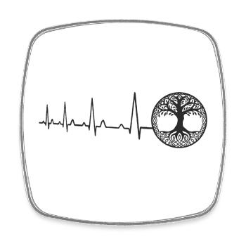 Heartbeat Tree of Life Symbol The Viking - Square fridge magnet - white - Front