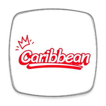 Caribbean en Rouge - Magnet carré - blanc - Devant