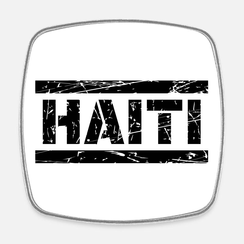 Haïti - Magnet carré - blanc
