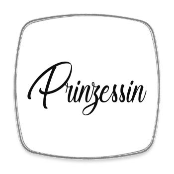 Prinzessin - Viereckiger Kühlschrankmagnet - Weiß - Vorne