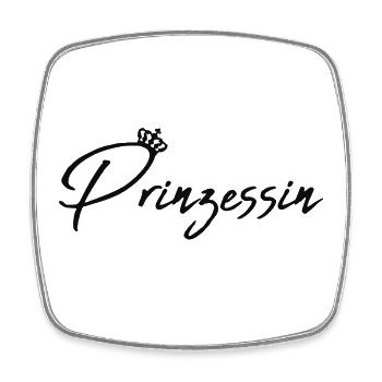 Prinzessin - Viereckiger Kühlschrankmagnet - Weiß - Vorne