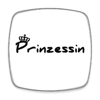 Prinzessin - Viereckiger Kühlschrankmagnet - Weiß - Vorne