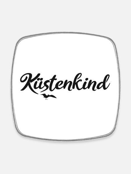 Küstenkind - Viereckiger Kühlschrankmagnet - Weiß