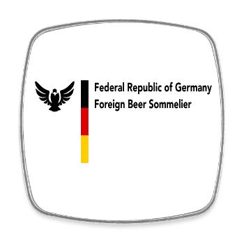 Foreign Beer Sommelier - Viereckiger Kühlschrankmagnet - Weiß - Vorne