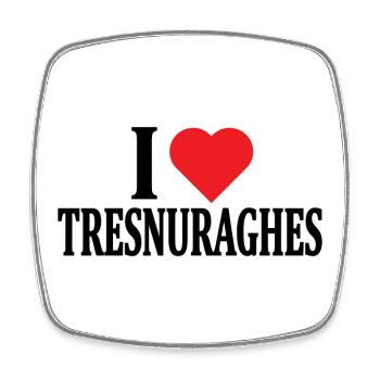 t-shirt I love Tresnuraghes t-shirt Sardinia - Square fridge magnet - white - Front