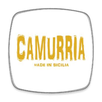 T-Shirt Camurria T-Shirt Sizilien Sizilianisch - Viereckiger Kühlschrankmagnet - Weiß - Vorne